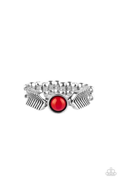 Awesomely ARROW-Dynamic - red - Paparazzi ring