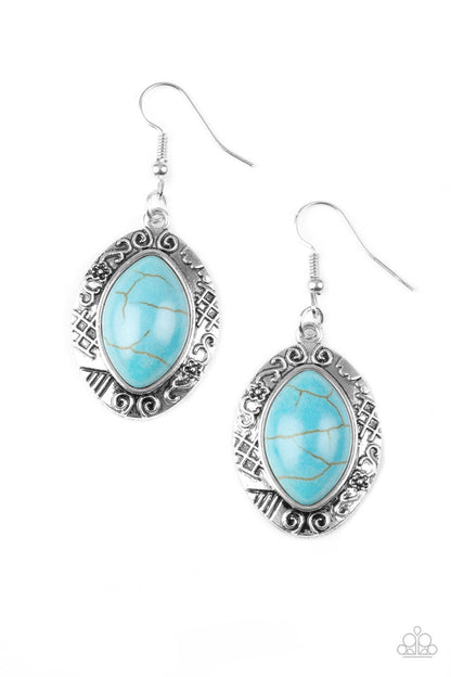 Aztec Horizons - blue - Paparazzi earrings