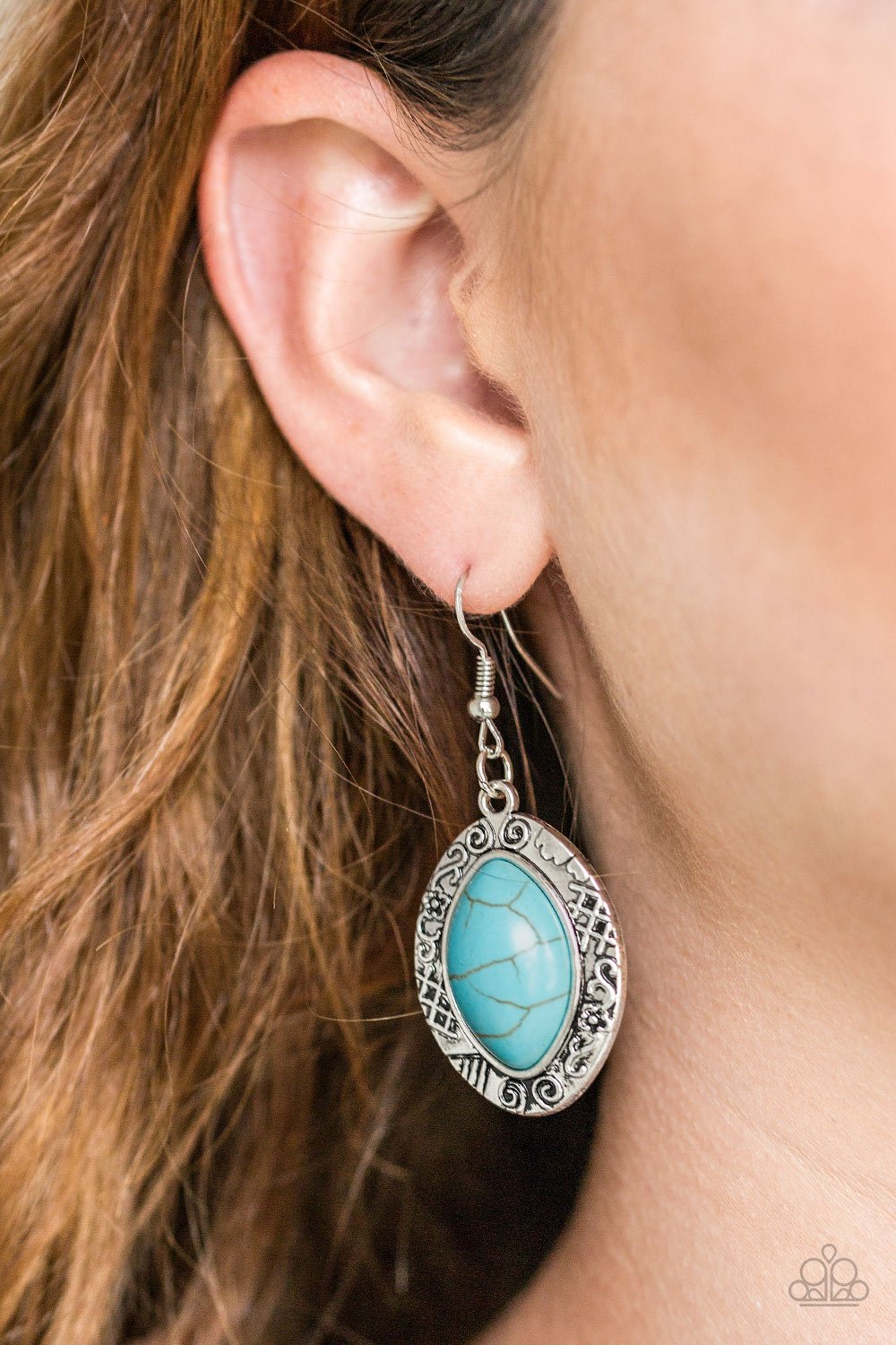 Aztec Horizons - blue - Paparazzi earrings