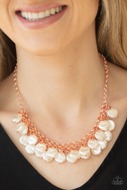 BEACHFRONT and Center - copper - Paparazzi necklace