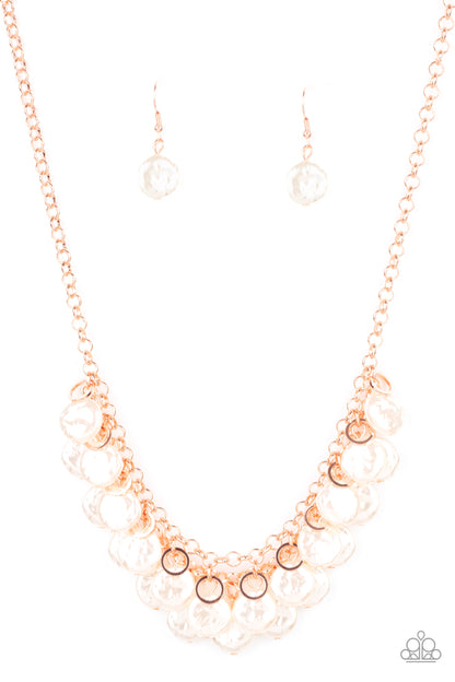 BEACHFRONT and Center - copper - Paparazzi necklace