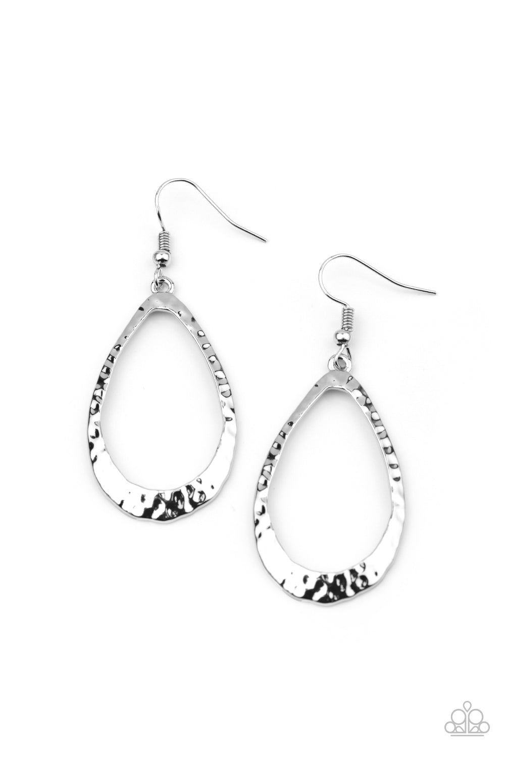 BEVEL-Headed Brilliance - silver - Paparazzi earrings