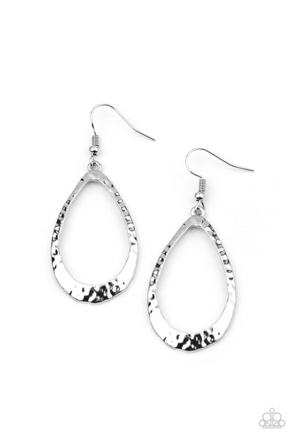 BEVEL-Headed Brilliance - silver - Paparazzi earrings