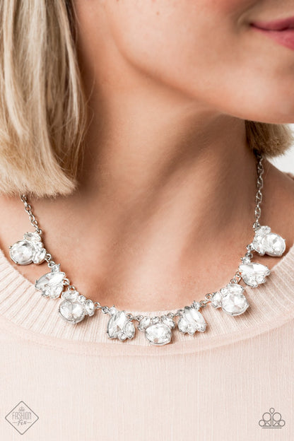 BLING To Attention-white-Paparazzi necklace