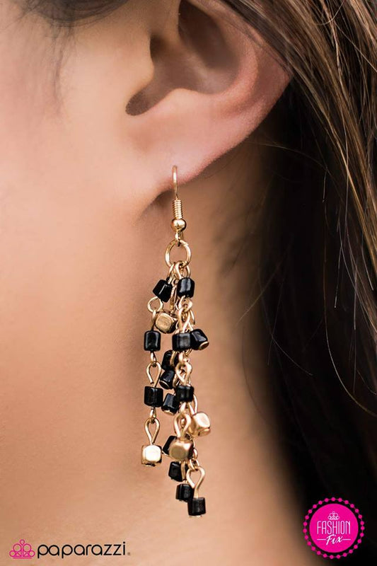 BLOCK and Roll - Paparazzi earrings