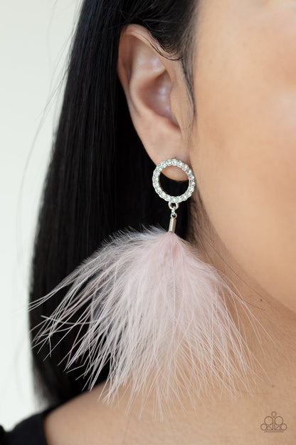 BOA Down-pink-Paparazzi earrings