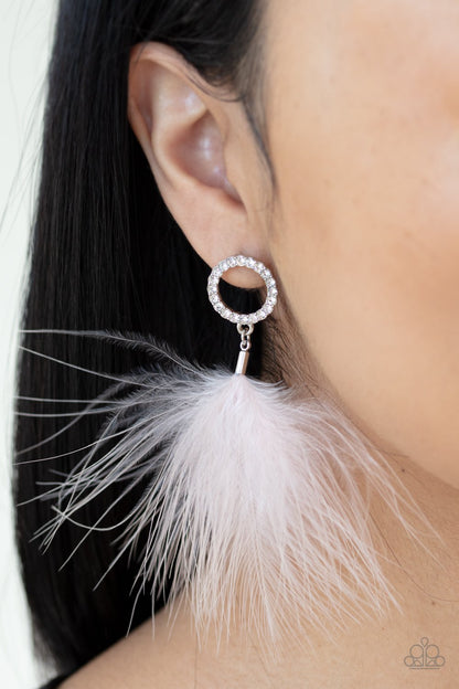 BOA Down-white-Paparazzi earrings