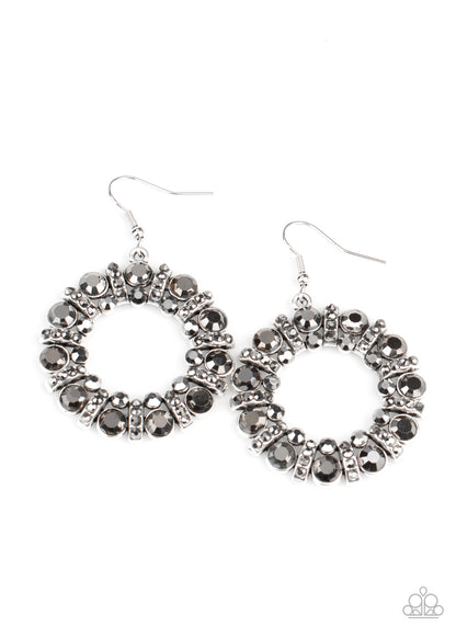 Baby It's Cold Outside - silver - Paparazzi earrings