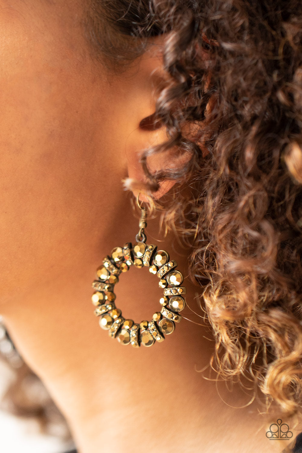 Baby, Its Cold Outside - brass - Paparazzi earrings