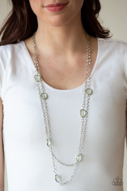 Back for More-green-Paparazzi necklace