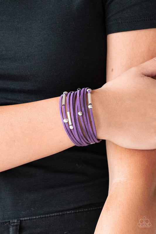 Back to Backpacker-purple-Paparazzi bracelet