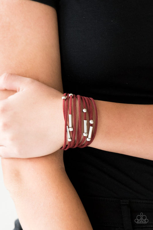 Back to Backpacker-red-Paparazzi bracelet