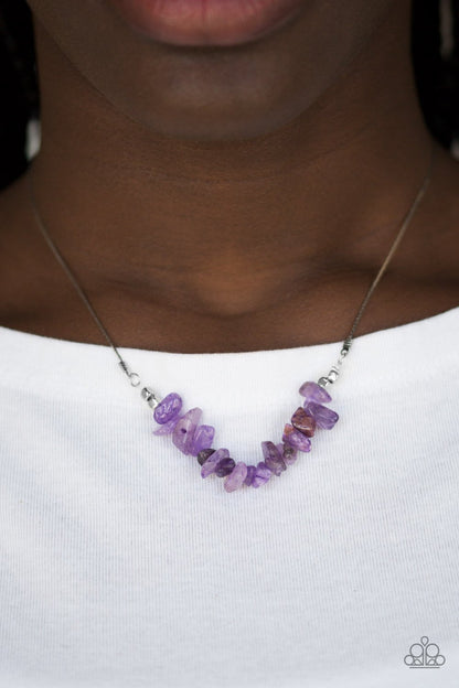 Back to Nature - purple - Paparazzi necklace
