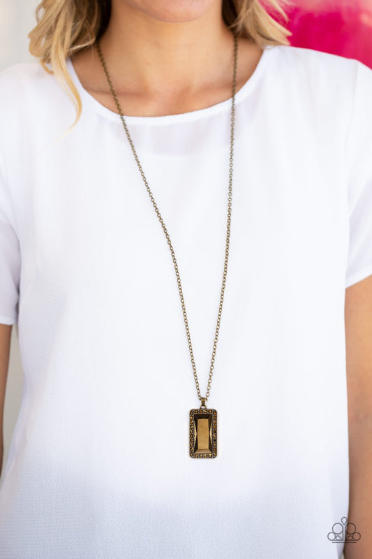 Bada Bling, Bada Boom-brass-Paparazzi necklace