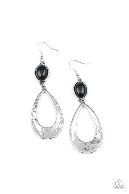 Badlands Baby - black - Paparazzi earrings