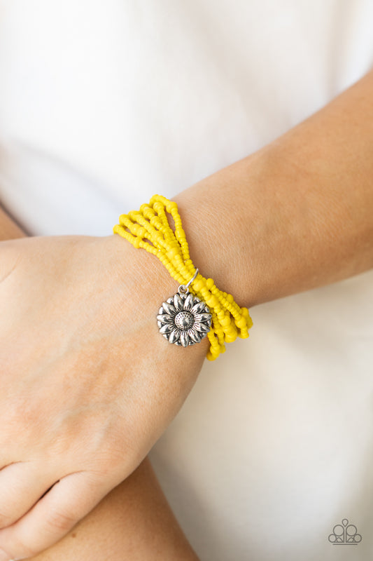 Badlands Botany - yellow - Paparazzi bracelet