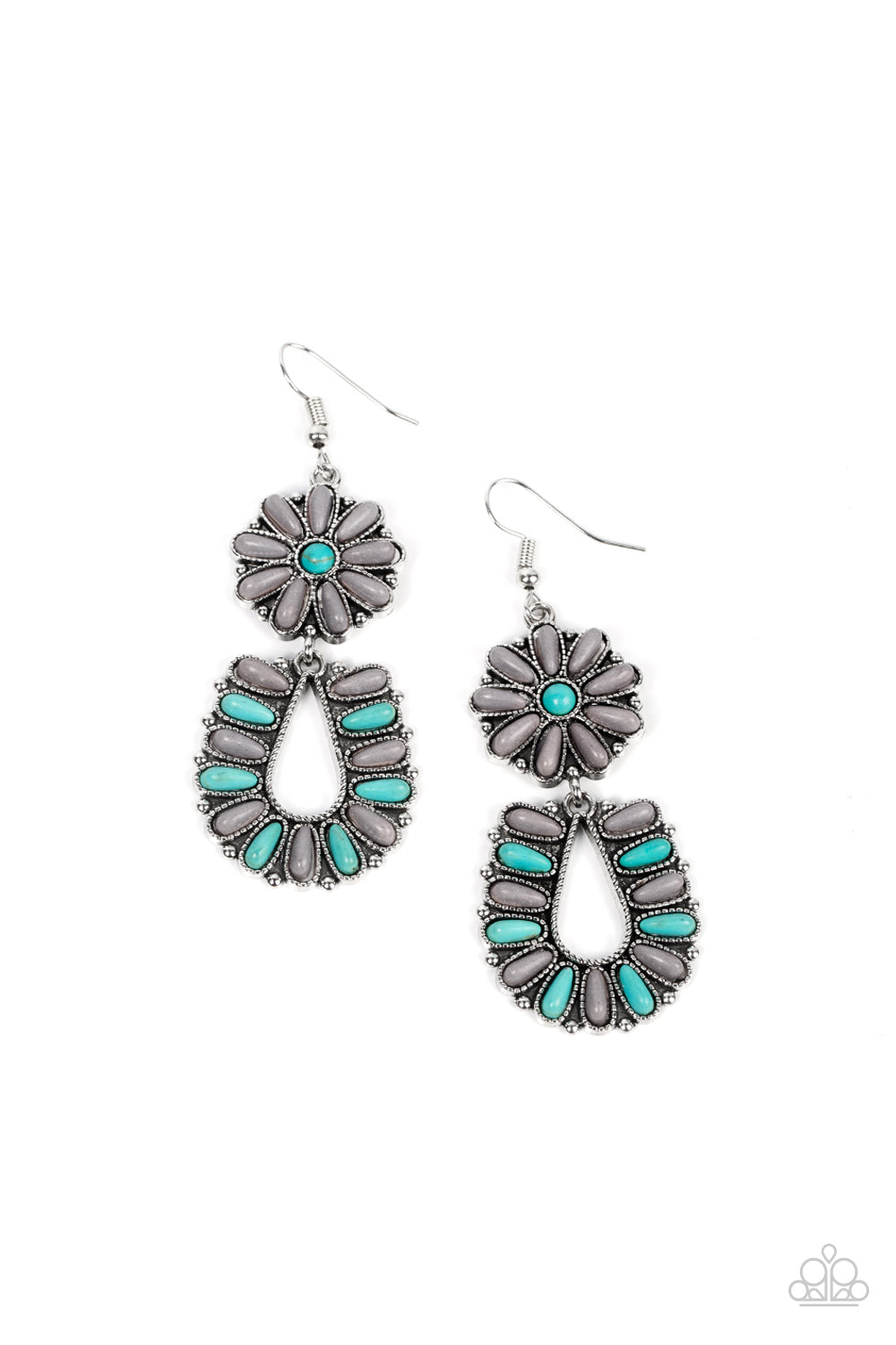 Badlands Eden - silver - Paparazzi earrings