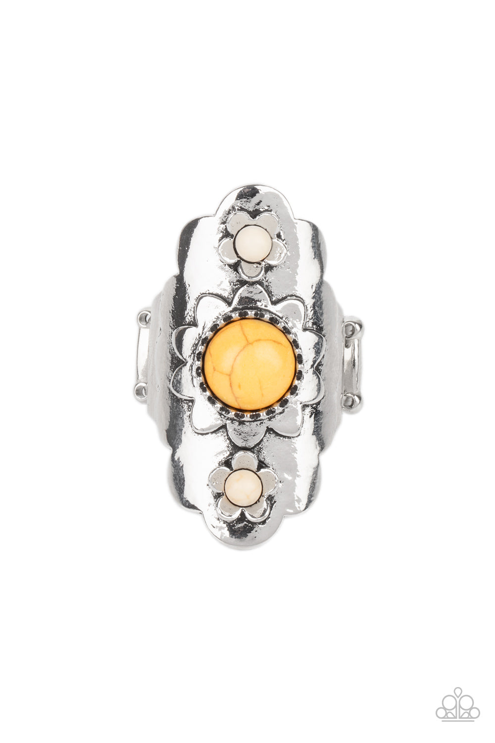 Badlands Garden - yellow - Paparazzi ring