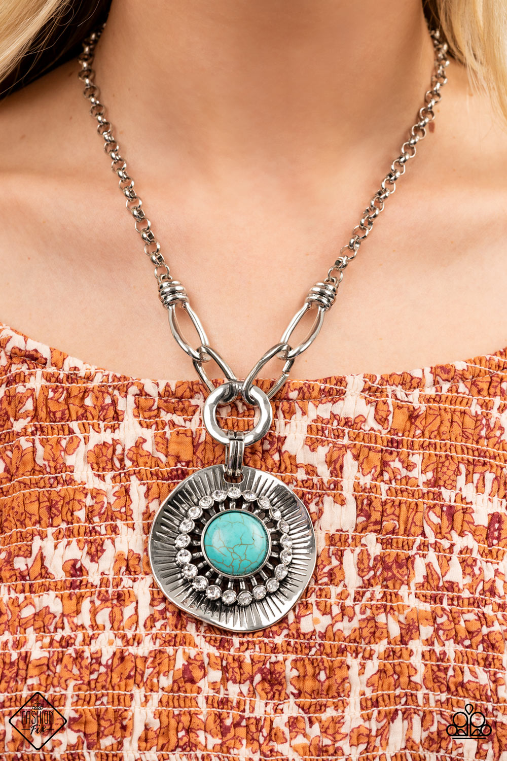 Badlands Treasure Hunt - blue - Paparazzi necklace