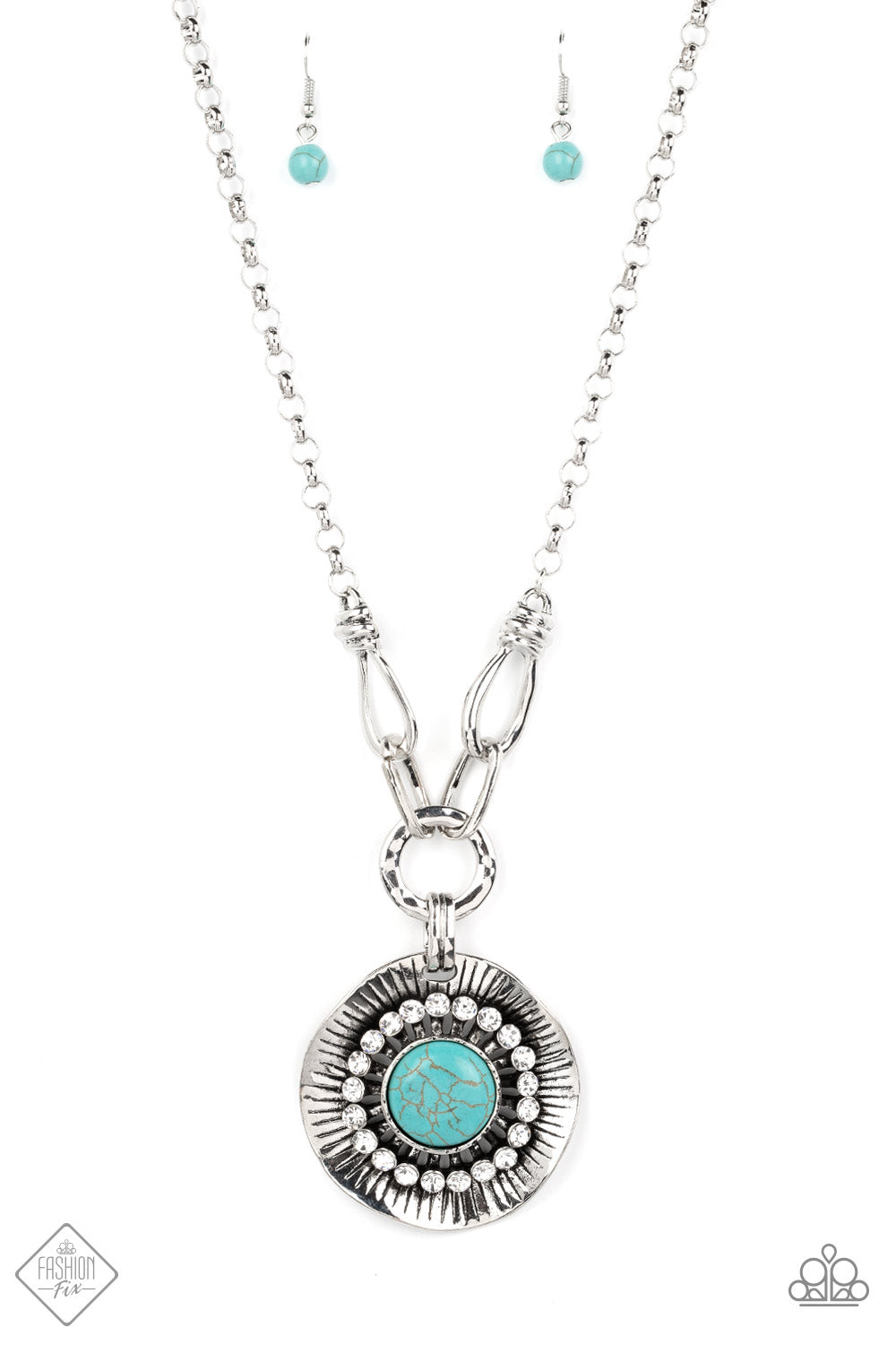 Badlands Treasure Hunt - blue - Paparazzi necklace