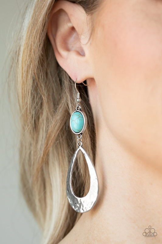 Badlands Baby - blue - Paparazzi earrings