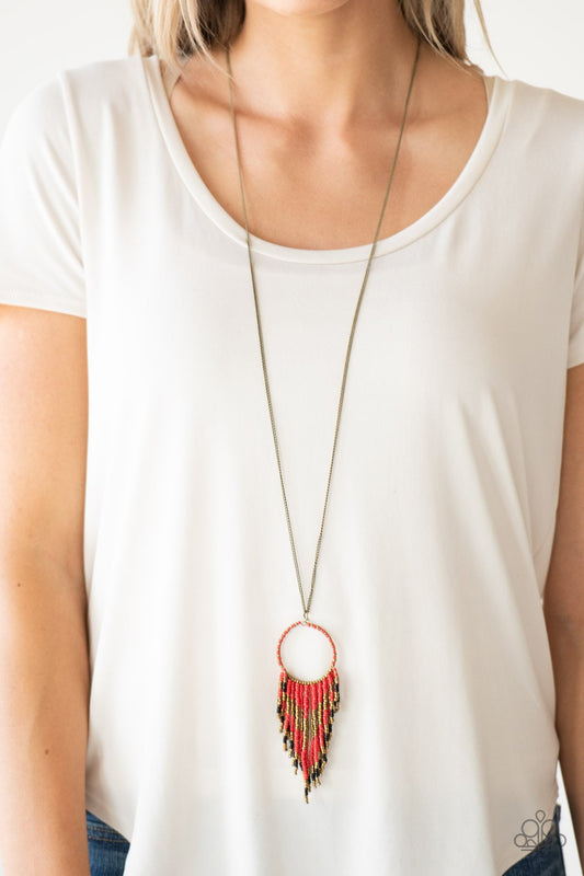 Badlands Beauty - red - Paparazzi necklace