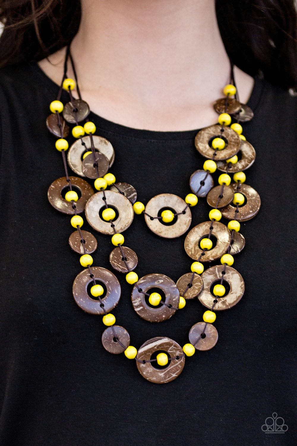 Bahama Bungalow - yellow - Paparazzi necklace