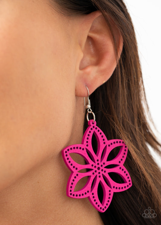 Bahama Blossoms - pink - Paparazzi earrings