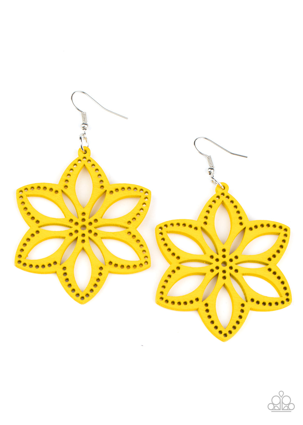Bahama Blossoms - yellow - Paparazzi earrings