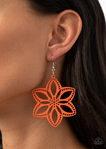 Bahama Blossoms - orange - Paparazzi earrings