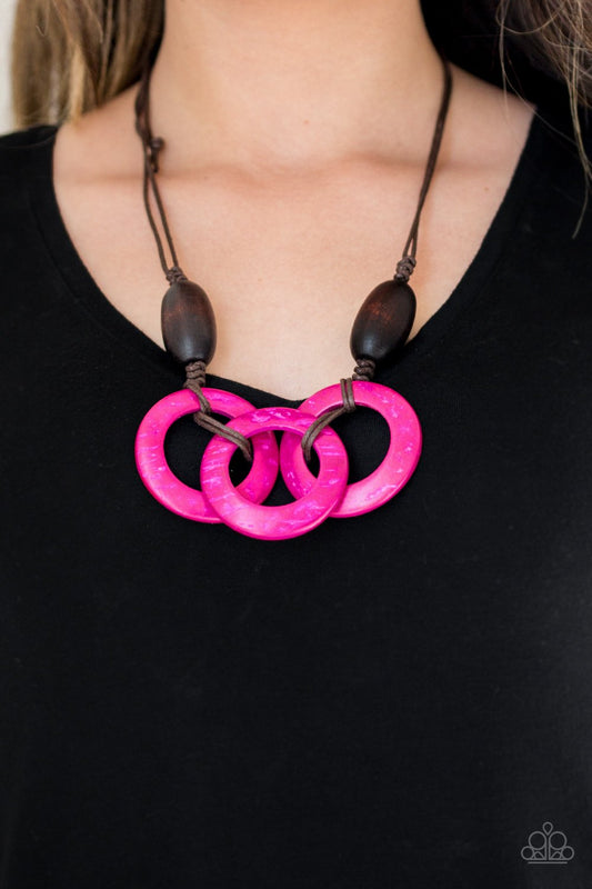 Bahama Drama-pink-Paparazzi necklace