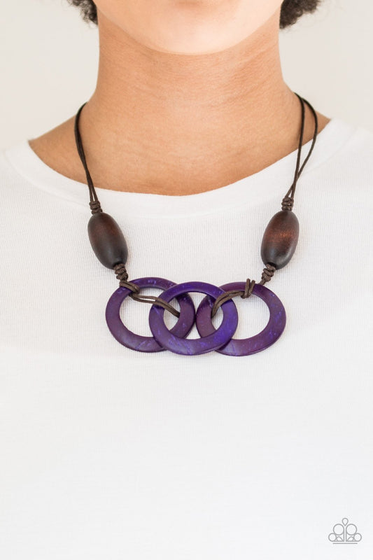 Bahama Drama-purple-Paparazzi necklace
