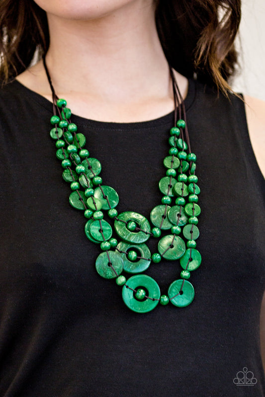 Bali Boardwalk - green - Paparazzi necklace