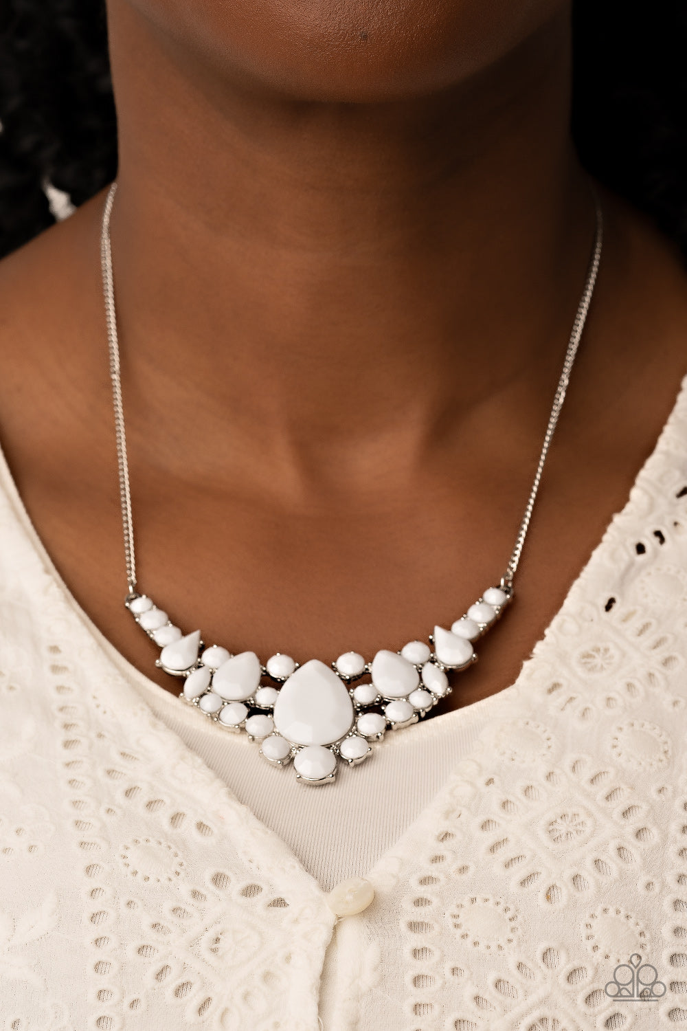 Bali Ballroom - white - Paparazzi necklace