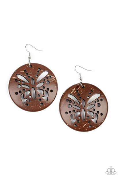 Bali Butterfly - brown - Paparazzi earrings