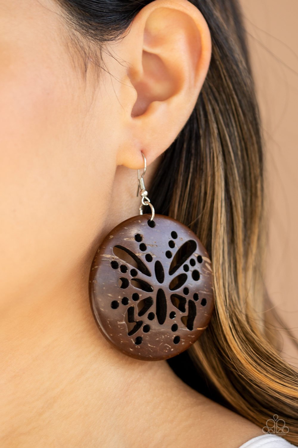 Bali Butterfly-brown-Paparazzi earrings