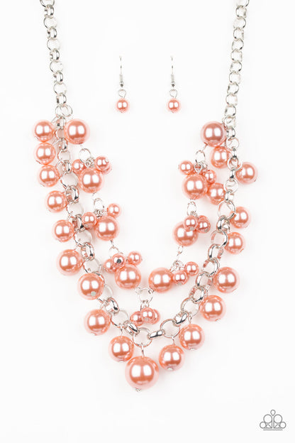 Ballroom Service - orange - Paparazzi necklace