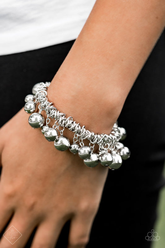Ballroom Baller-silver-Paparazzi bracelet