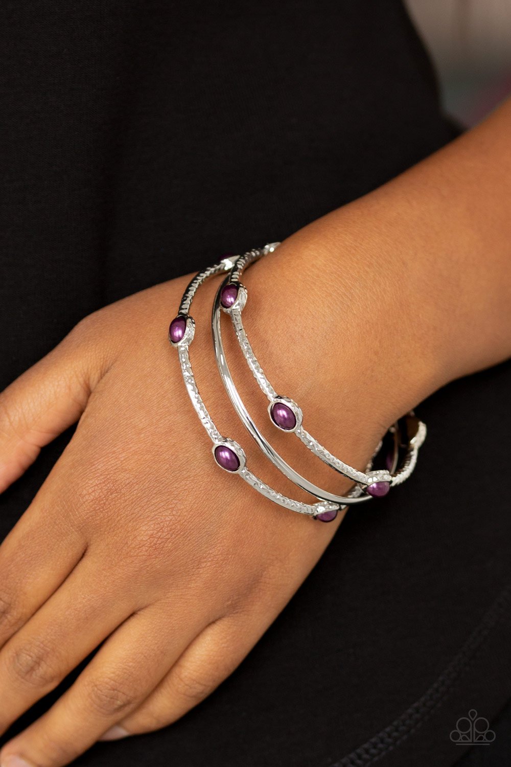 Bangle Belle-purple-Paparazzi bracelet