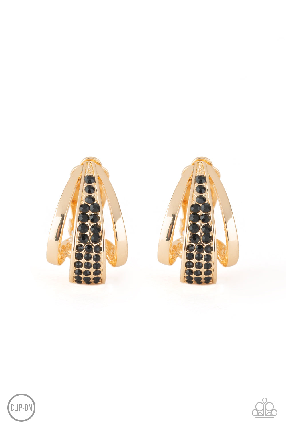 Bank Night - gold - Paparazzi CLIP ON earrings