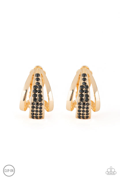 Bank Night - gold - Paparazzi CLIP ON earrings