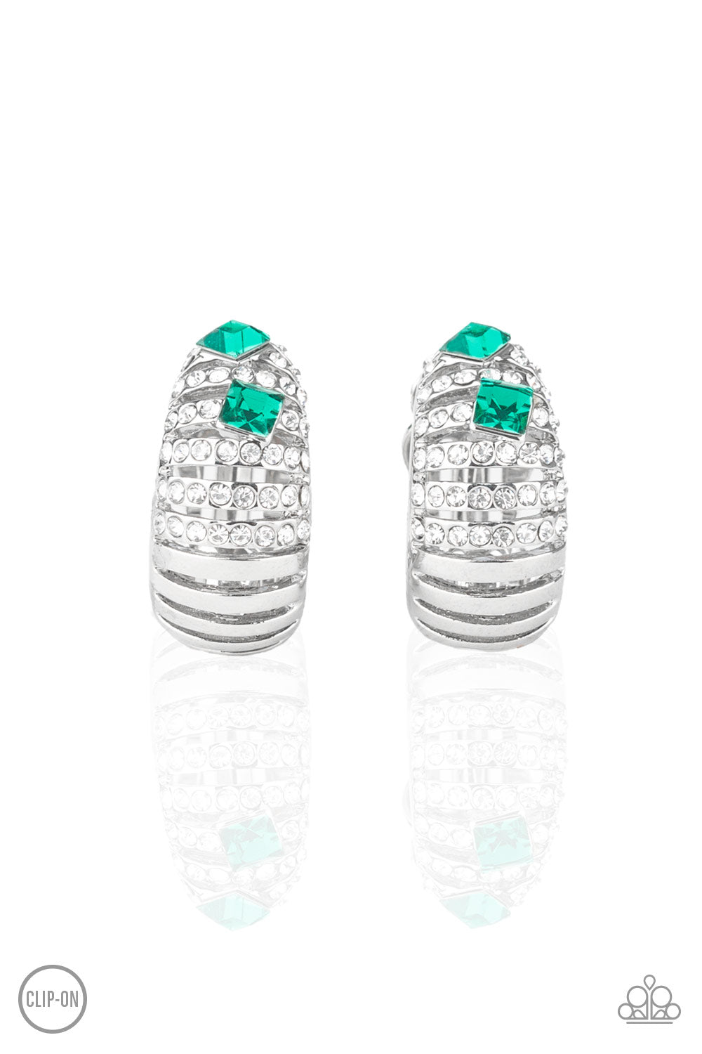 Bank Tank - green - Paparazzi CLIP ON earrings