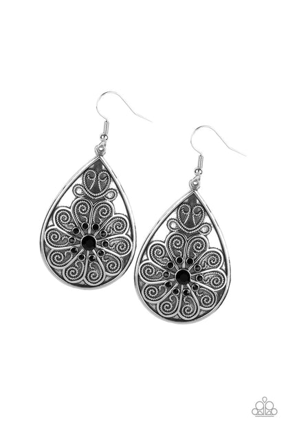 Banquet Bling - black - Paparazzi earrings