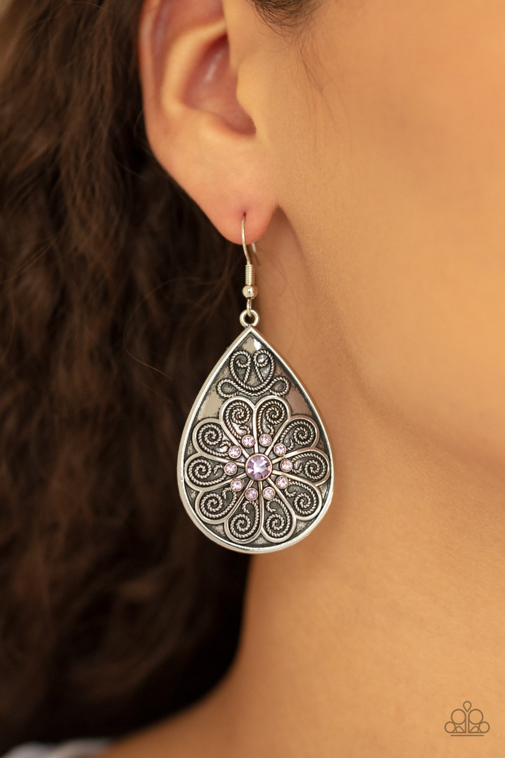 Banquet Bling-purple-Paparazzi earrings