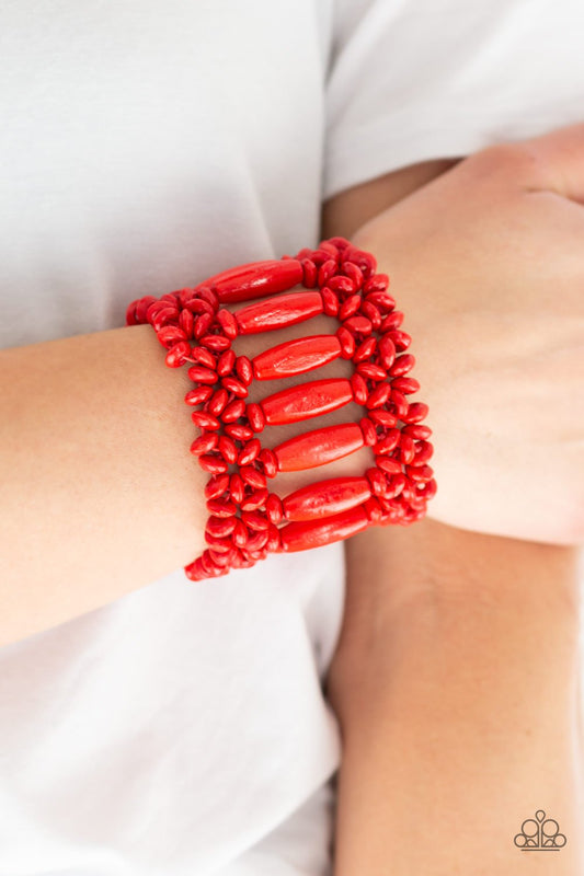 Barbados Beach Club - red - Paparazzi bracelet