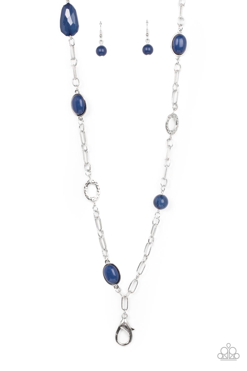 Barcelona Bash - blue - Paparazzi LANYARD necklace