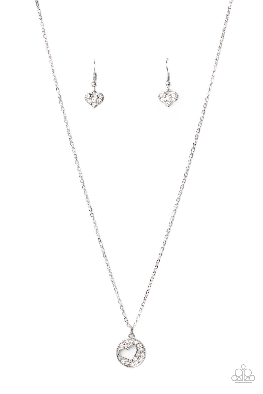 Bare Your Heart - white - Paparazzi necklace