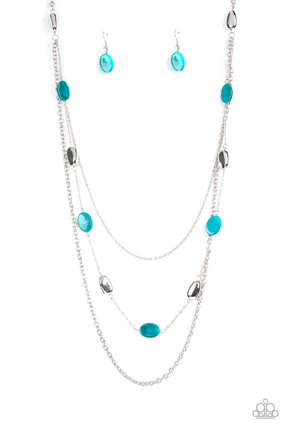 Barefoot and Beachbound - blue - Paparazzi necklace