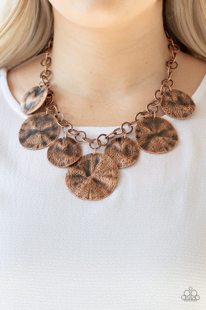 Barely Scratched the Surface-copper-Paparazzi necklace 