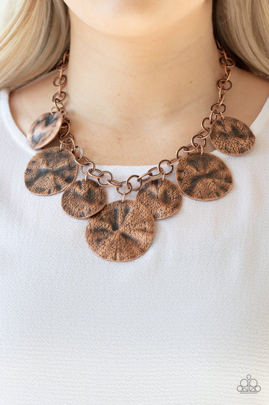 Barely Scratched the Surface-copper-Paparazzi necklace 